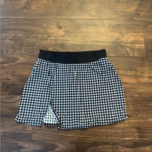 ALO Yoga Black and White Checkered Mini Skirt